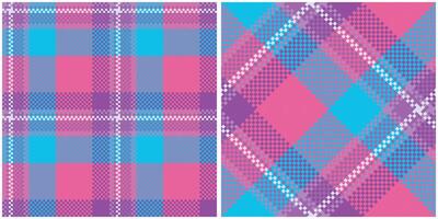 Scottish Tartan Plaid Seamless Pattern, Checker Pattern. Seamless Tartan Illustration Set for Scarf, Blanket, Other Modern Spring Summer Autumn Winter Holiday Fabric Print. vector