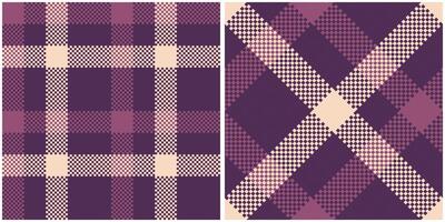 Scottish Tartan Plaid Seamless Pattern, Tartan Seamless Pattern. Seamless Tartan Illustration Set for Scarf, Blanket, Other Modern Spring Summer Autumn Winter Holiday Fabric Print. vector