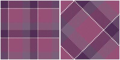 Scottish Tartan Plaid Seamless Pattern, Checkerboard Pattern. Seamless Tartan Illustration Set for Scarf, Blanket, Other Modern Spring Summer Autumn Winter Holiday Fabric Print. vector