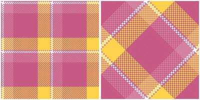 Scottish Tartan Plaid Seamless Pattern, Abstract Check Plaid Pattern. Seamless Tartan Illustration Set for Scarf, Blanket, Other Modern Spring Summer Autumn Winter Holiday Fabric Print. vector