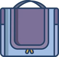 Handbag linear color illustration vector