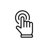 Hand cursor click icon vector