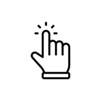 Hand cursor click icon vector