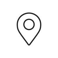 Map pin icon set, pin location icon vector