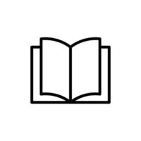 icono de línea de libro vector