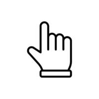 mano cursor hacer clic icono vector