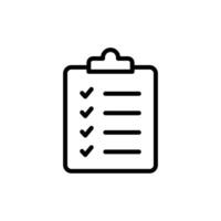 Clipboard line icon vector