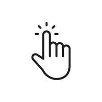 Hand cursor click icon vector