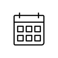 Calendar line icon vector