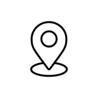 Map pin icon set, pin location icon vector