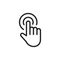 Hand cursor click icon vector