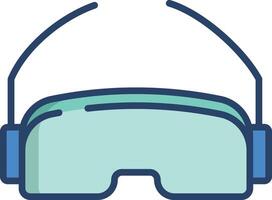 Ski Goggles linear color illustration vector