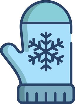 mitones lineal color ilustración vector