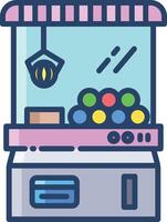 Toy Machine linear color illustration vector