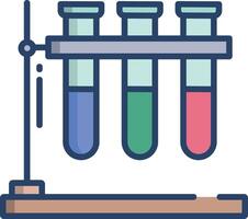 Microscope linear color illustration vector
