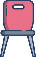 Chair. linear color illustration vector