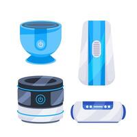 Smart speaker. Device with voice assistant. Music home system. vector