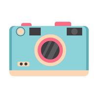 Cute photo camera. Camera icon in flat style. illustration isolated on white background. vector