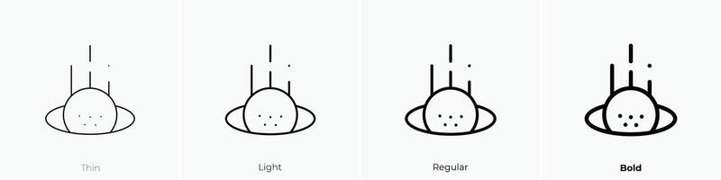 golf agujero icono. delgado, luz, regular y negrita estilo diseño aislado en blanco antecedentes vector