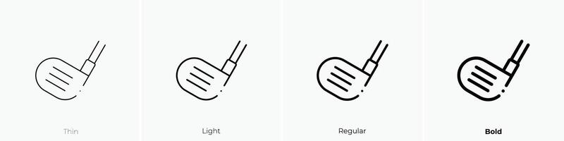 golf stick icon. Thin, Light, Regular And Bold style design isolated on white background vector