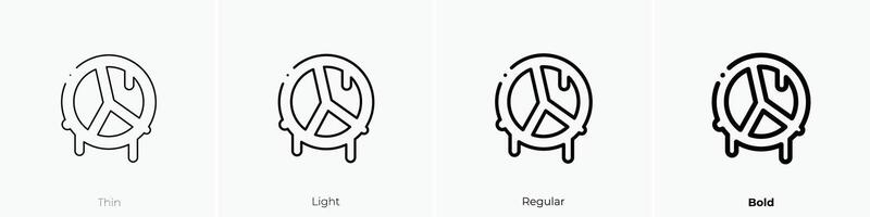 graffiti icon. Thin, Light, Regular And Bold style design isolated on white background vector