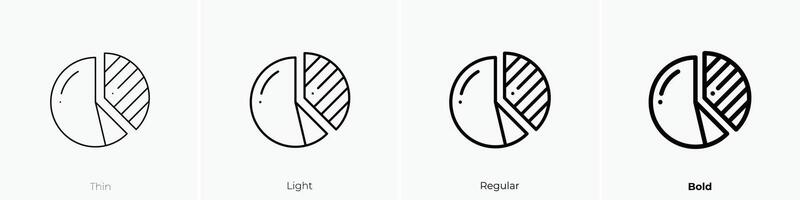 graphic icon. Thin, Light, Regular And Bold style design isolated on white background vector