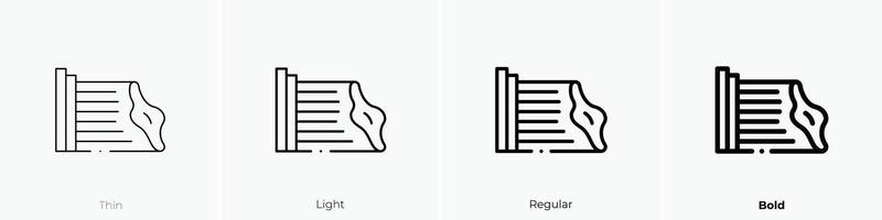 greek column icon. Thin, Light, Regular And Bold style design isolated on white background vector