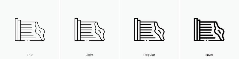 greek column icon. Thin, Light, Regular And Bold style design isolated on white background vector