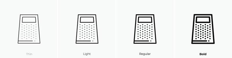 grater icon. Thin, Light, Regular And Bold style design isolated on white background vector