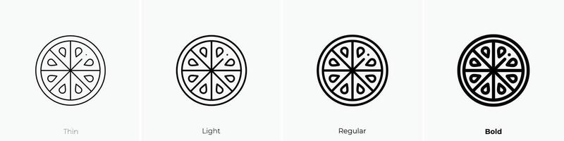 grapefruit icon. Thin, Light, Regular And Bold style design isolated on white background vector