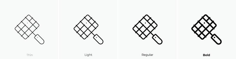 parrilla icono. delgado, luz, regular y negrita estilo diseño aislado en blanco antecedentes vector