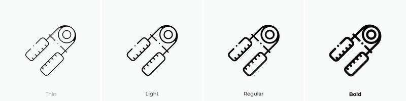 apretón icono. delgado, luz, regular y negrita estilo diseño aislado en blanco antecedentes vector