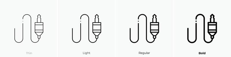 guitar icon. Thin, Light, Regular And Bold style design isolated on white background vector