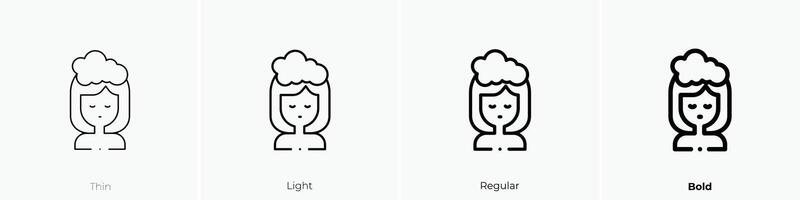 hair washing icon. Thin, Light, Regular And Bold style design isolated on white background vector