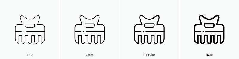 hair clip icon. Thin, Light, Regular And Bold style design isolated on white background vector