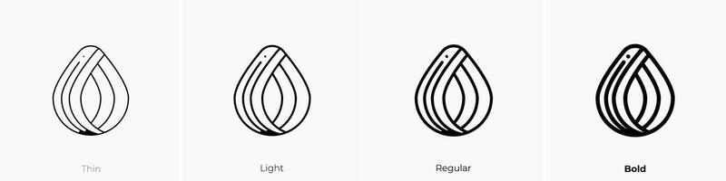 hair icon. Thin, Light, Regular And Bold style design isolated on white background vector