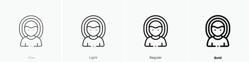 hallucination icon. Thin, Light, Regular And Bold style design isolated on white background vector