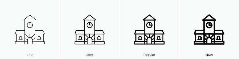 salón icono. delgado, luz, regular y negrita estilo diseño aislado en blanco antecedentes vector