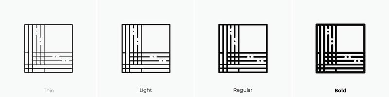 pañuelo icono. delgado, luz, regular y negrita estilo diseño aislado en blanco antecedentes vector