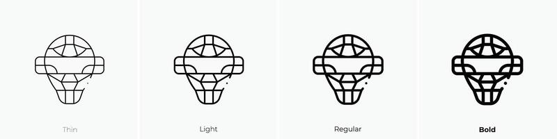 head protector icon. Thin, Light, Regular And Bold style design isolated on white background vector