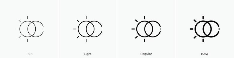 hdr icon. Thin, Light, Regular And Bold style design isolated on white background vector