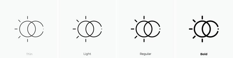 hdr icono. delgado, luz, regular y negrita estilo diseño aislado en blanco antecedentes vector