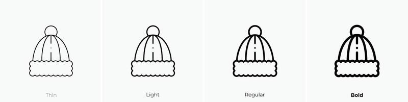 hat icon. Thin, Light, Regular And Bold style design isolated on white background vector