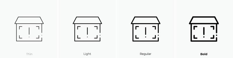 hazard icon. Thin, Light, Regular And Bold style design isolated on white background vector