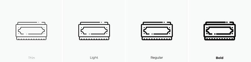 harmonica icon. Thin, Light, Regular And Bold style design isolated on white background vector