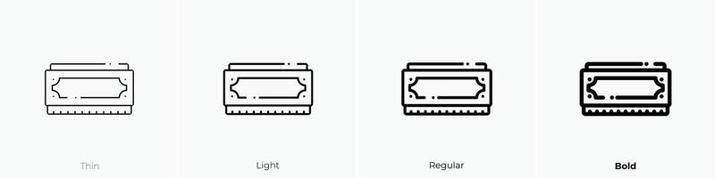 harmónica icono. delgado, luz, regular y negrita estilo diseño aislado en blanco antecedentes vector