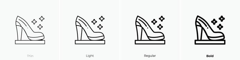 heel icon. Thin, Light, Regular And Bold style design isolated on white background vector