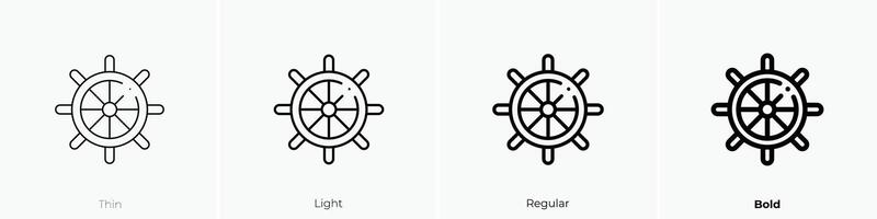 helm icon. Thin, Light, Regular And Bold style design isolated on white background vector