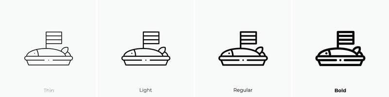 arenque icono. delgado, luz, regular y negrita estilo diseño aislado en blanco antecedentes vector