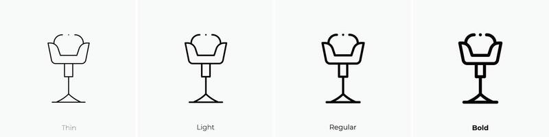 high icon. Thin, Light, Regular And Bold style design isolated on white background vector